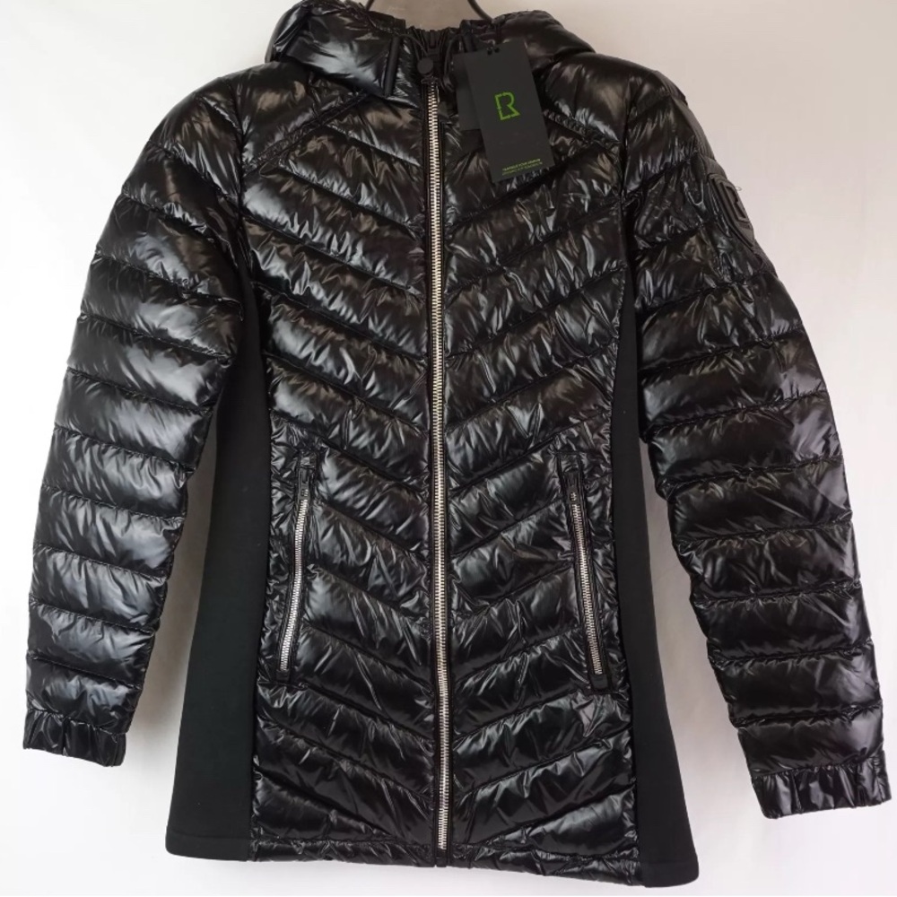 NWT [Rudsak] Limited Edition Cosette C Glossy Down Jacket Black Women's Size XS